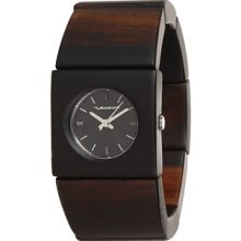 BURNT EBONY/BLACK REAL WOOD ROSEWOOD SLIM by Vestal Watch, OS