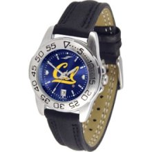 California Golden Bears NCAA AnoChrome Sport Ladies Watch (Leath