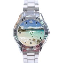 Caneel Bay Turtle Bay Tropical Beach Stainless Steel Analogue Watch