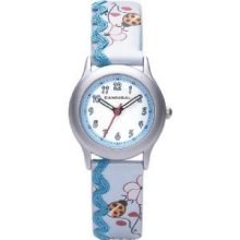 Cannibal Girl's Quartz Watch With White Dial Analogue Display And Blue Plastic Or Pu Strap Ck176-05