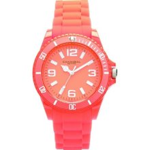 Cannibal Unisex Quartz Watch With Orange Dial Analogue Display And Orange Silicone Strap Cj209-26