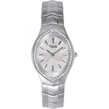 Caravelle by Bulova Women's 43T13 Swarovski Crystal Accented Silver Dial Watch