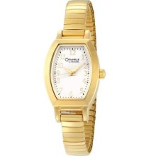 Caravelle Gold-Tone Expansion Band White Dial Women's Watch #44L101