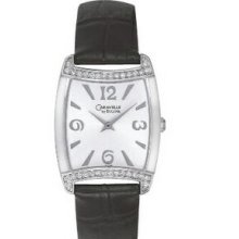 Caravelle Ladies` Tonneau Swarovski Crystal Dress Watch