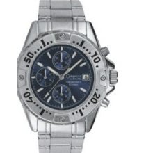 Caravelle Men`s Chronograph Blue Dial Watch W/ Calendar