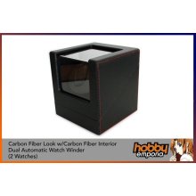 Carbon Fiber Dual (2) Double Watch Winder Japanese Mabuchi Motor - -