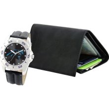 Carolina Panthers Men's Wallet & Watch Gift Set