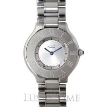 Cartier Must 21 Large Stainless Steel Ladies' Watch - W10110T2