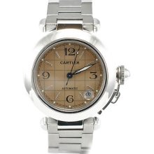 Cartier Pasha C Stainless Steel Automatic Salmon Dial Unisex Watch