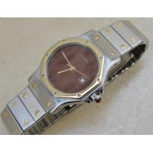 Cartier Santos Octagon 18k Gold & S.st Automatic Watch