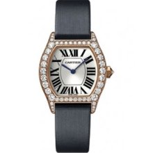 Cartier Tortue Francaise Solid 18K Rose Gold Diamond Watch WA507031