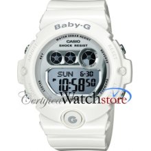 Casio Baby-g Bg6900-7 Watch White Ladies Silver Dial Resin Quartz Movement