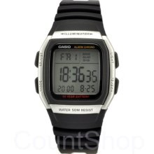 Casio Digital Alarm Chronograph Mens Watch W-96H-1A W96H