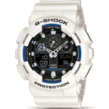 Casio G-shock Ga100b-7a White Black Limited Edition Analog Digital Watch