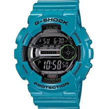 Casio Mens G-Shock Digital Resin Watch - Blue Resin Strap - Black Dial - GD110-2CR