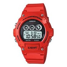 Casio Men's Red Chronograph Alarm LCD Digital Sports Watch Red