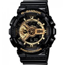 Casio Mens's GA110GB-1A G Shock Limited Edition Black Gold Dial Watch