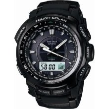 Casio Pathfinder Titanium Black Dial Men's Watch - Prw-5100yt-1jf, Japan