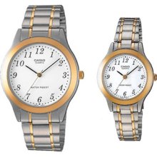 Casio Quartz Analog Dress Couple Lover Pair Watch Mtp/ Ltp-1128g-7b Gift