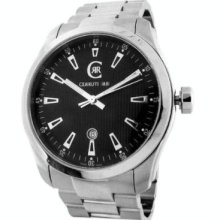 Cerruti Mens Tradizione Swiss Made Watch Black Ss