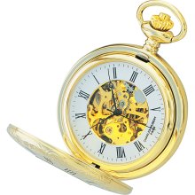 Charles Hubert Gold-plated White Dial Pocket Watch