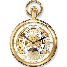 Charles Hubert Ip-plated Full Skeleton Dial Pocket Watch Xwa833