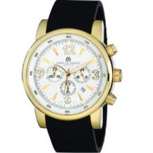 Charles-Hubert- Paris 3882-G Stainless Steel Case Chronograph Quartz Watch - Gold