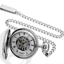 Charles-Hubert, Paris Sterling Silver Mechanical Hunter Case Pock ...