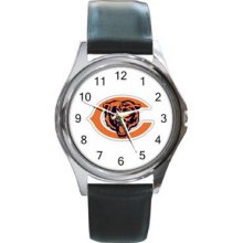 Chicago Bears 22 Unisex Silver-Tone Round Metal Watch