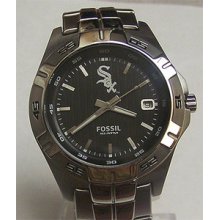 Chicago White Sox Fossil Watch Mens Three Hand Date MLB1030