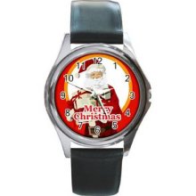 Christmas V1 Unisex Silver-Tone Round Metal Watch 30