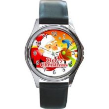 Christmas Vol 1 Unisex Silver-Tone Round Metal Watch 21