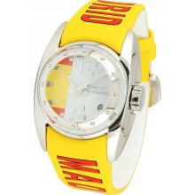 Chronotech Children's White Dial Yellow Leather Date Quartz Watch ...