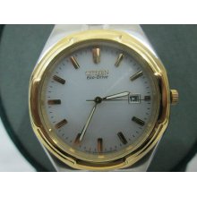 Citizen Authentic Men's Eco Watch Two Tone Champagne Dial Bm0914-56p $250.00