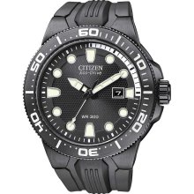 Citizen BN0095-08E Men's Scuba Fin Eco-Drive Black Dial Rubber Strap D