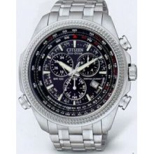 Citizen Eco Drive Men`s Silver Perpetual Calendar Chronograph Watch