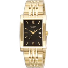 Citizen Quartz Gold Tone Mens Stainless Steel Watch