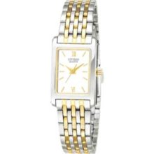 Citizen Watch, Women's Two Tone Stainless Steel Bracelet 18mm Ej5854-56a