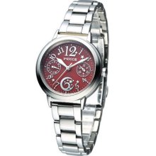 Citizen Wicca Lady Eco-drive Date Day Watch Red Kb1-015-93