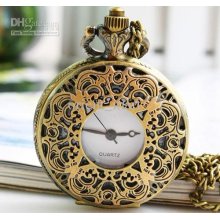 Classic Antique Hollow Pattern Pocket Watch Chain For Ladies Men Rou