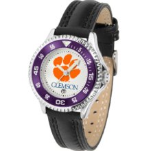 Clemson Tigers Competitor Ladies Watch with Leather Band