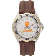 Clemson Tigers Mens All Star Leather Watch