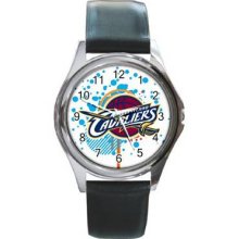 Cleveland Cavaliers Unisex Silver-Tone Round Metal Watch 05