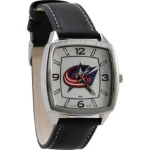 Columbus Blue Jackets watches : Columbus Blue Jackets Retro Watch with Leather Band