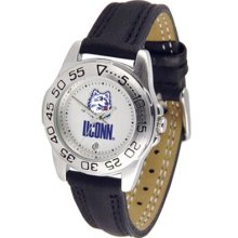 Connecticut Huskies UCONN Womens Leather Wrist Watch