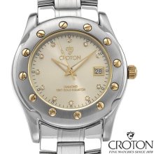 CROTON EQ309052TTCD Swiss Movement Diamond Ladies Watch