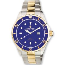 Croton Ladies Two-Tone Stainless Steel Blue Dial Quartz Sport Watch XWA3169