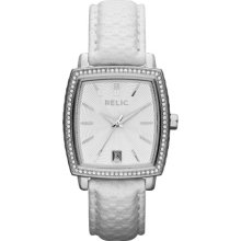 Cynthia White Texture Leather Watch