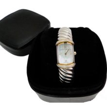 David Yurman Two-tone Mother Of Pearl Diamond Cable Waverly Watch 18k & Silver