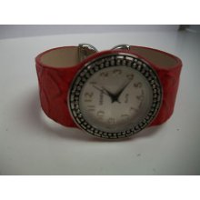 Designer Red Color Women's Fashion Bangle Watch